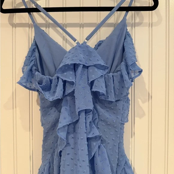 NBD Blue Ruffle Mini Dress - Picture 4 of 6